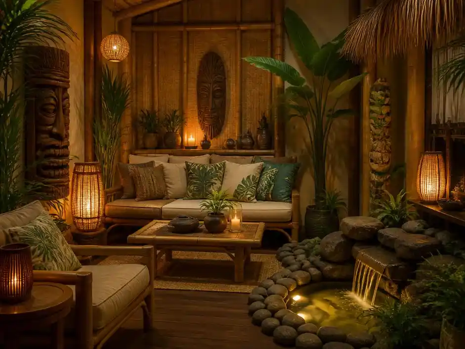 Cómo diseñar un espacio zen inspirado en la casa del tiki