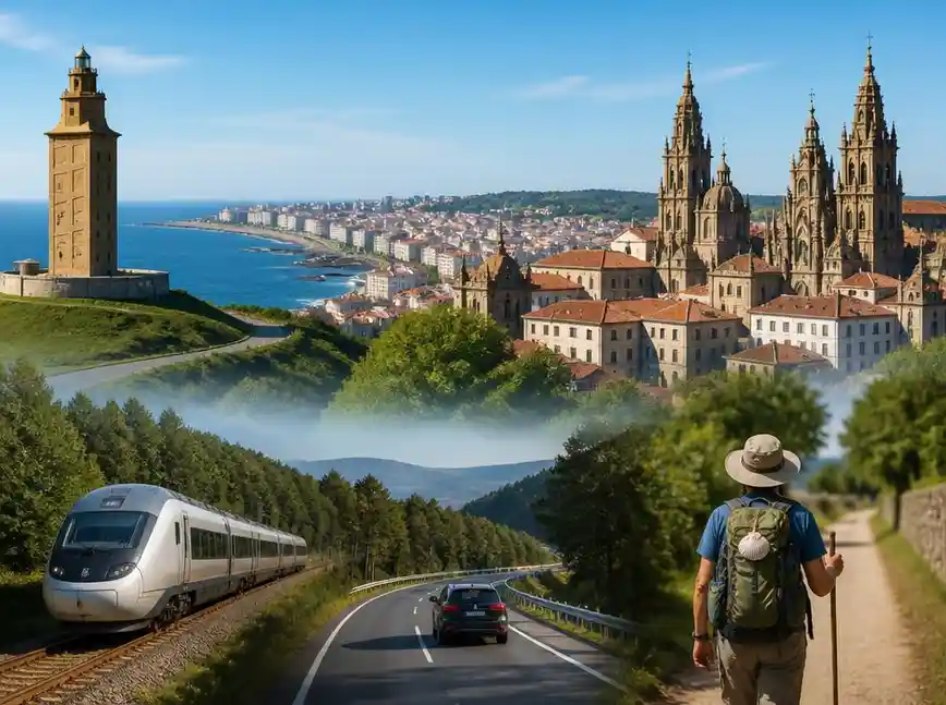 Planifica tu ruta ideal: A Coruña a Santiago de Compostela