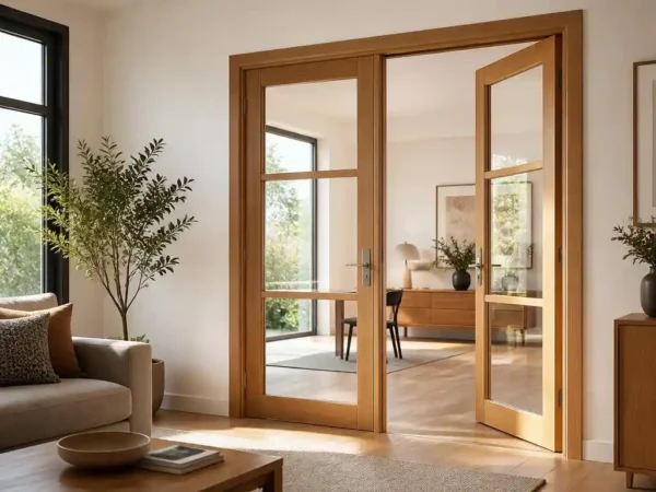 Secretos de diseño con puertas de madera con cristal